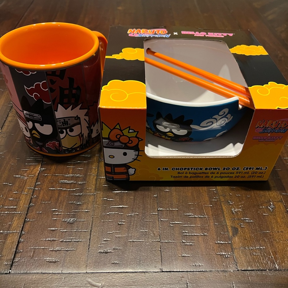 Hello Kitty and Friends x Naruto Shippuden Bowl and Mug Set